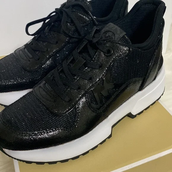 NWT Michael Kors Muse Trainer Glitter Chain Mesh Shoes - Picture 9 of 14